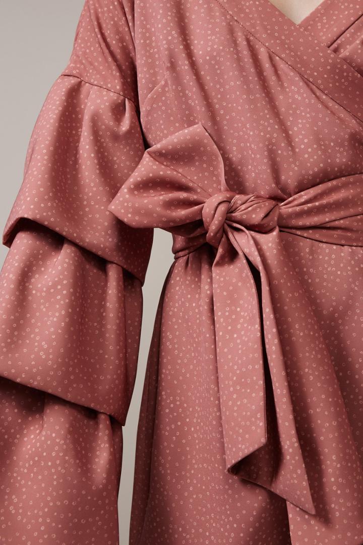Keepsake Set In Stone Wrap Dress Rose Spot