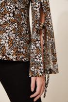 The Fifth The Fifth Jeanne Long Sleeve Top Black Floral Musexxs, Xs,s,m,l