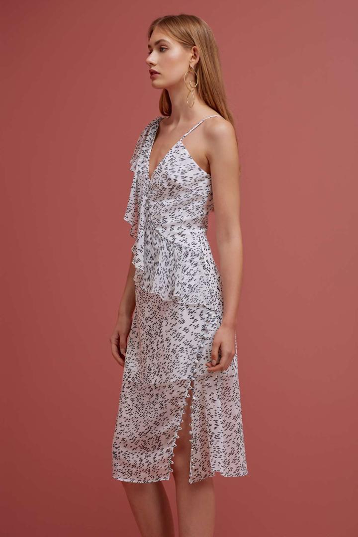 Keepsake Keepsake Morning Rain Midi Dress Rain Print
