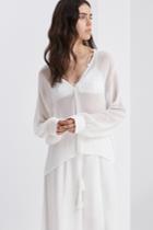 Finders Keepers Marconi Top Long Sleeve Cloud