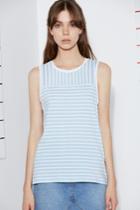 The Fifth The Fifth Prismatic Stripe Tank Sky W Whitexs,s,m,l