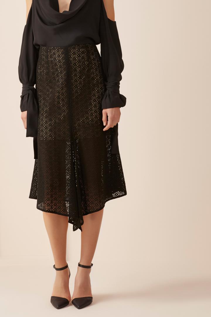 Keepsake Dreamers Lace Skirt Black