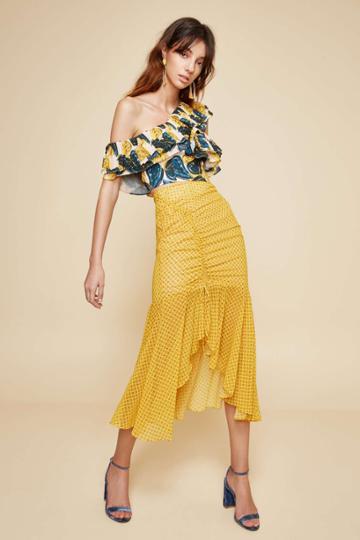 C/meo Collective Light Up Skirt Marigold Stampxxs, Xs,s,m,l,xl