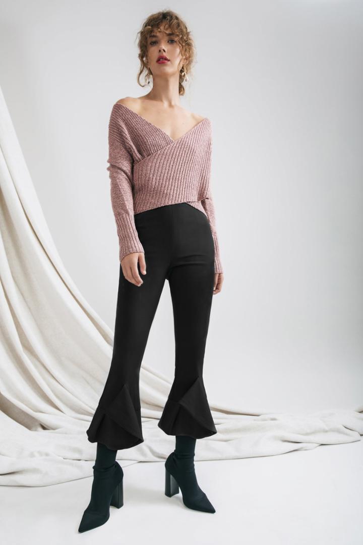 C/meo Collective Feature Knit Top Quartz