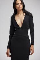 Finders Keepers Henson Long Sleeve Dress Black