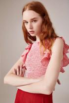 C/meo Collective Best Love Short Sleeve Top Melon Checkxxs, Xs,s,m