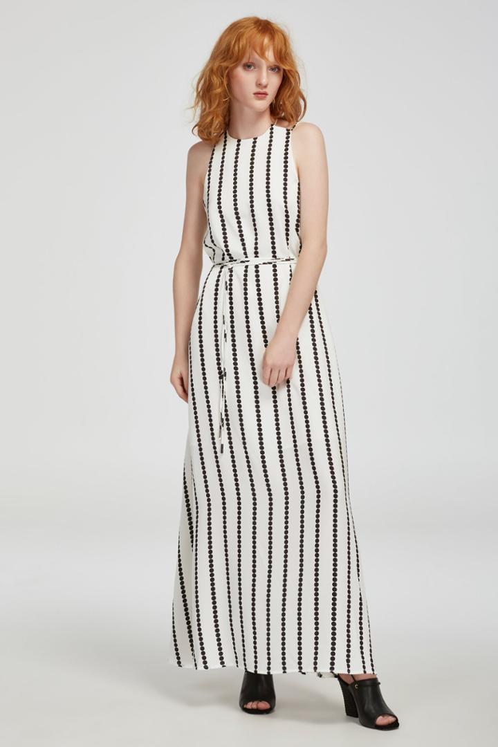 Finders Keepers Windsor Maxi Dress White Base Spot Print