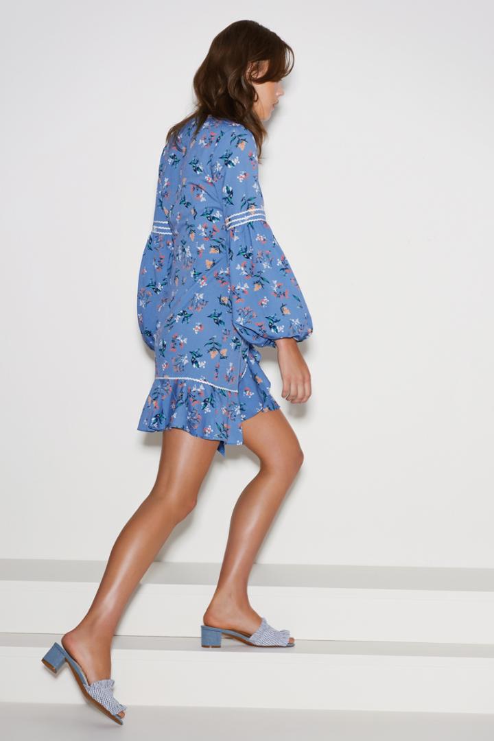 The Fifth The Fifth Skyward Wrap Dress Sky Wildflowerxxs, Xs,s,m,l,xl