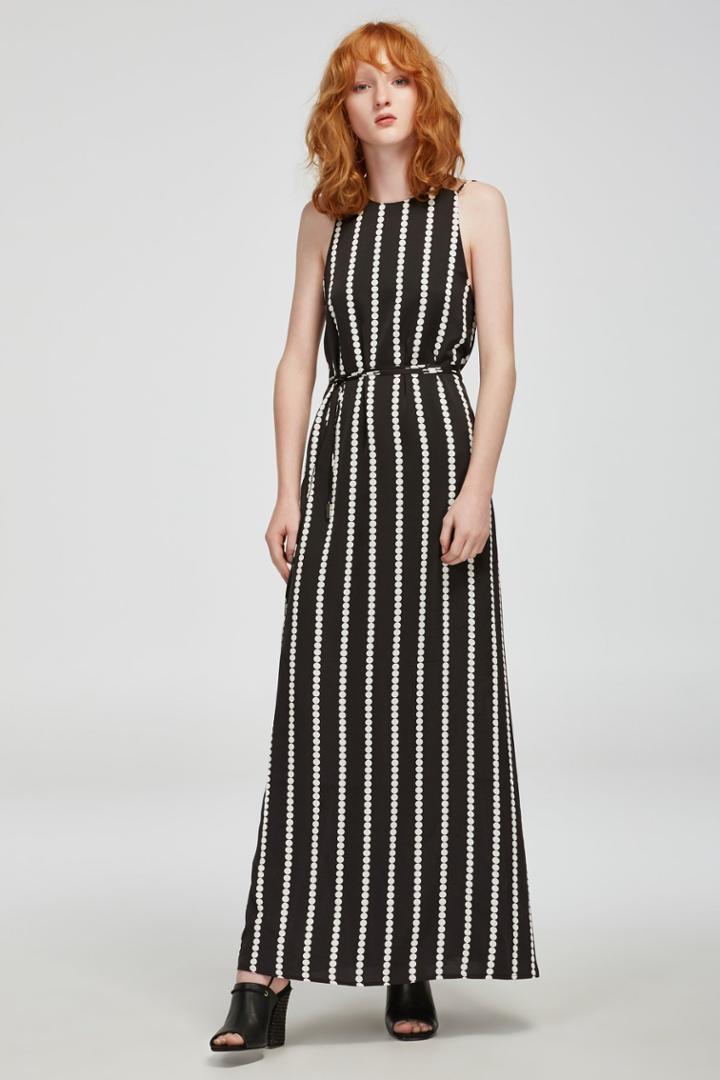 Finders Keepers Windsor Maxi Dress Black Base Spot Print