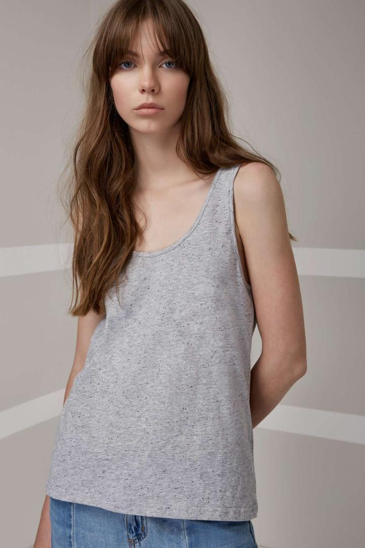 The Fifth The Fifth Off Duty Singlet Grey Marle Slub