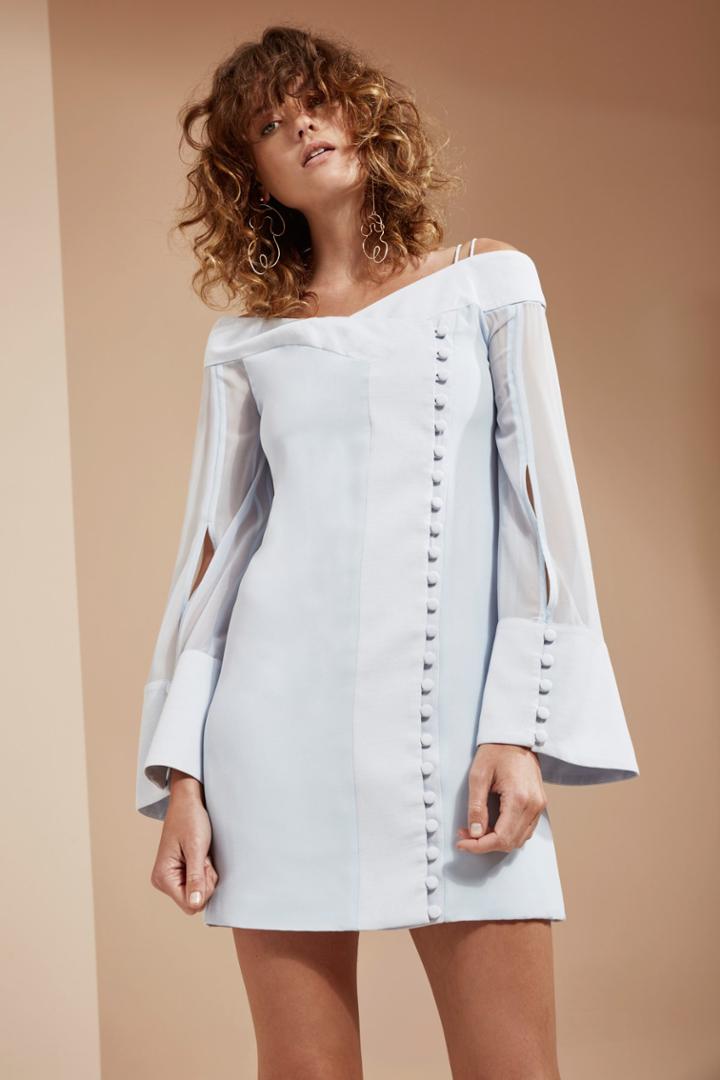 C/meo Collective Presence Long Sleeve Dress Mist