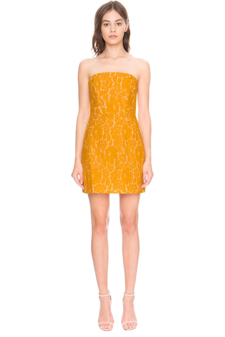 Keepsake Every Way Lace Mini Dress Mustard