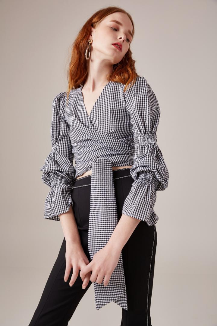 C/meo Collective C/meo Collective Best Love Long Sleeve Top Black Checkxxs, Xs,s,m,l,xl