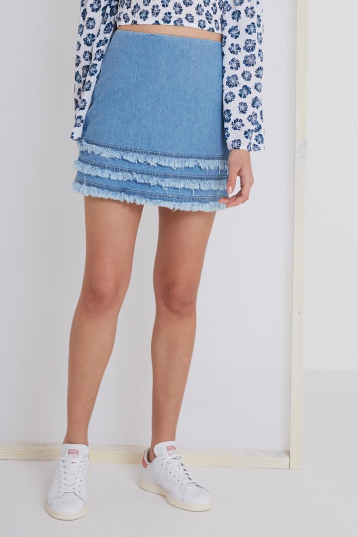 The Fifth Empire Skirt Stone Washed Blue