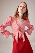 C/meo Collective C/meo Collective Best Love Long Sleeve Top Melon Checkxxs, Xs,s,m,l,xl