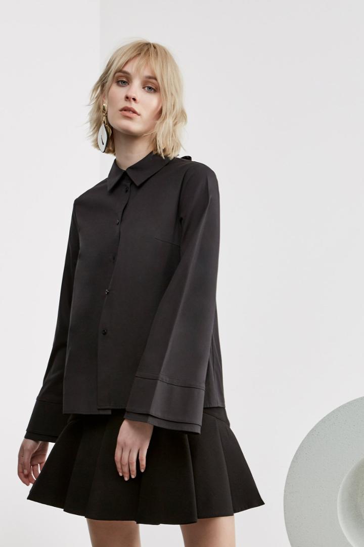 C/meo Collective String Along Long Sleeve Shirt Black