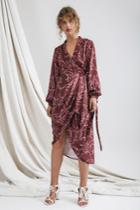 C/meo Collective Influential Long Sleeve Dress Desert Rose Linear