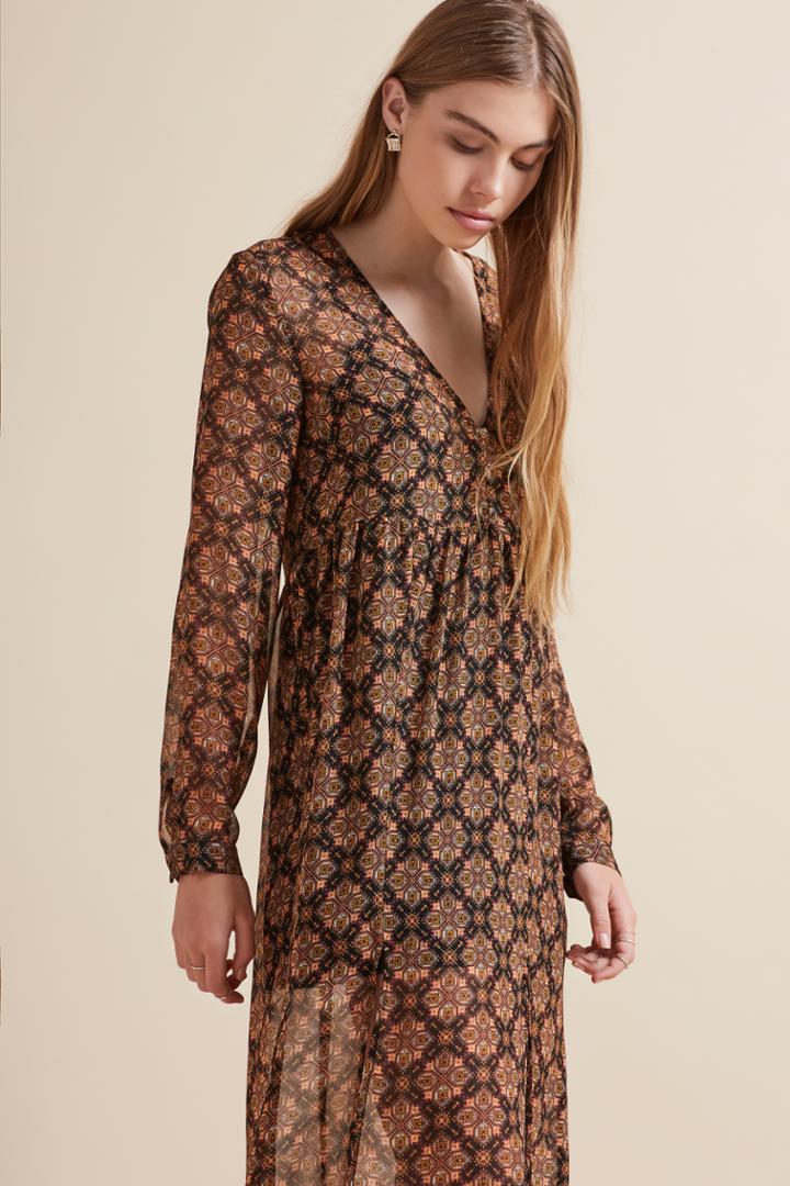 The Fifth The Collectable Long Sleeve Dress Rhapsody Print