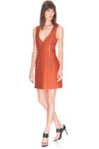 C/meo Collective Two Can Win Dress Burnt Sienna