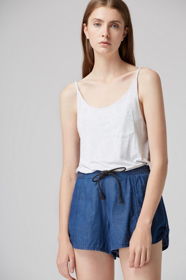 The Fifth The Fifth Moonlight Dreams Short Washed Blue Chambray