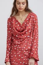 Finders Keepers Finders Keepers Zephyr Long Sleeve Top Ember Spotxxs, Xs,s,m,l