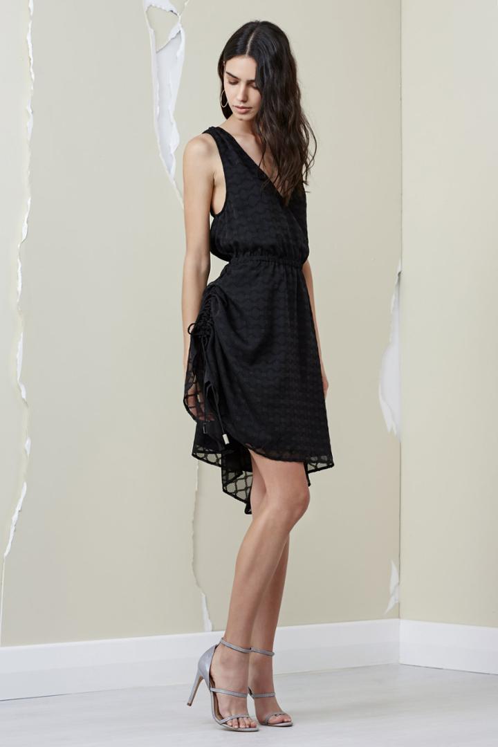 Finders Keepers Ryder Short Sleeve Dress Black