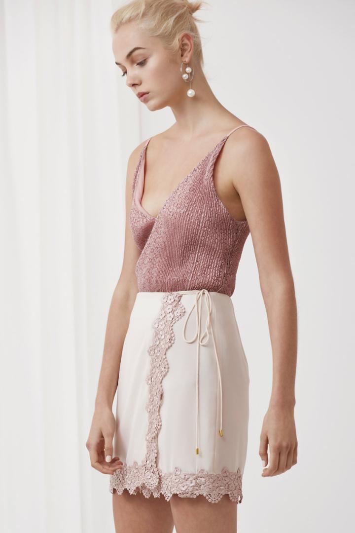 Keepsake All Time High Skirt Nude