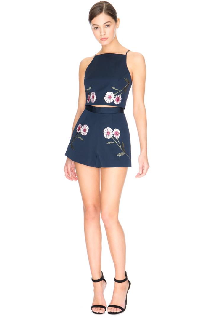 Keepsake Reflections Top French Navy/ Embroidery