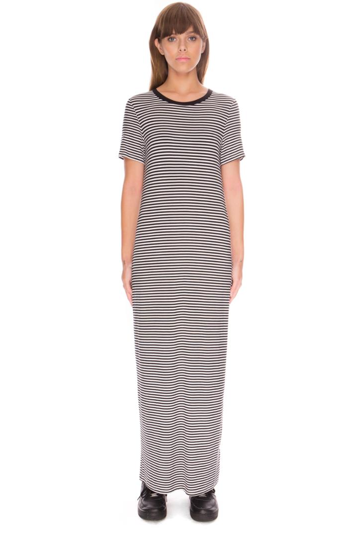 The Fifth The Fifth Gardenia Dress White & Black Stripe