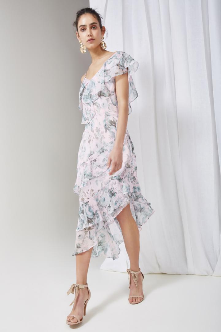 Keepsake Keepsake Sweet Love Midi Dress Sage Rose Floralxxs, Xs,s,m,l