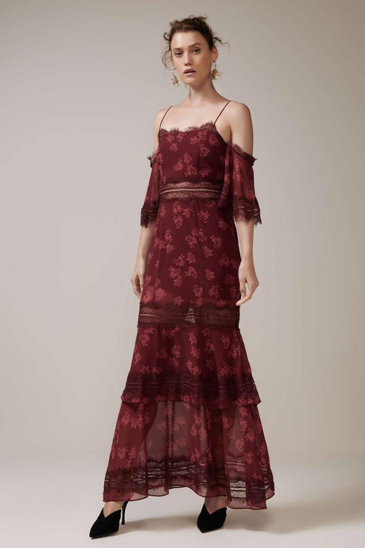 Keepsake Moonlight Gown Plum Floralxxs, Xs,m,l