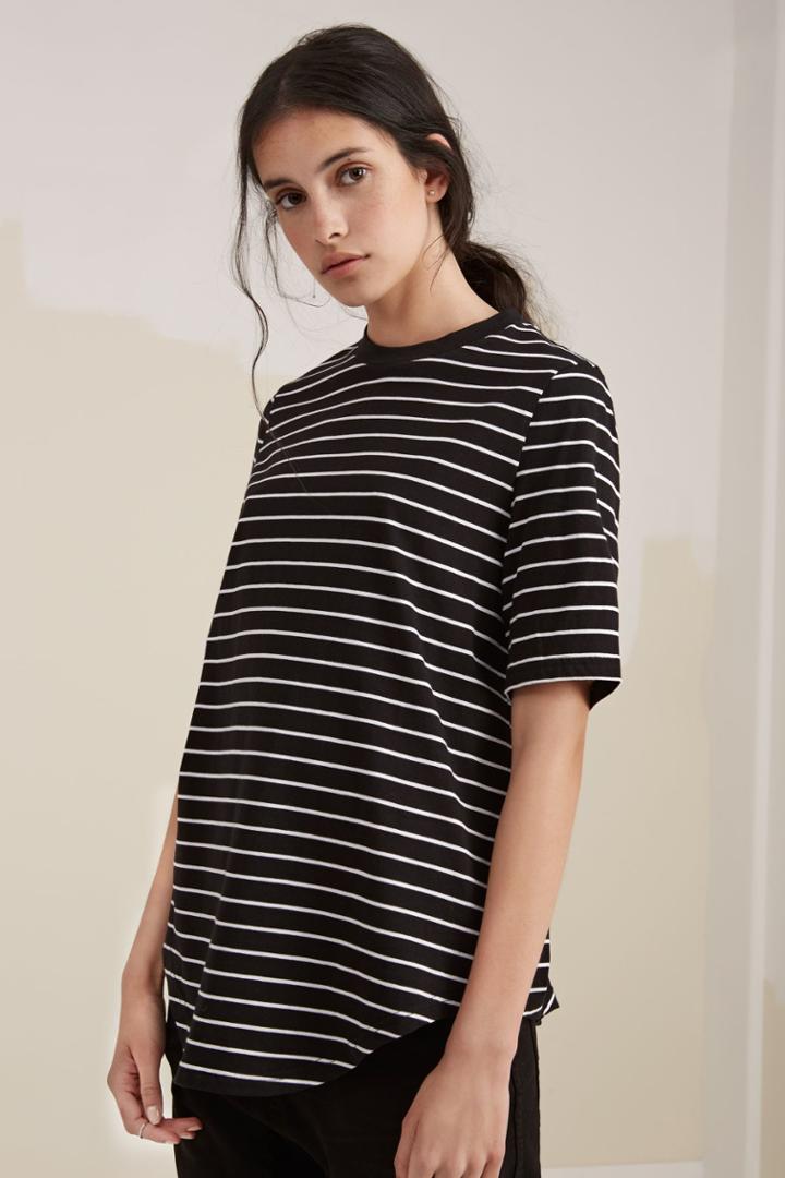 The Fifth Nothing To Chance T-shirt Black And White Stripe
