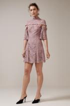 Keepsake Star Crossed Lace Mini Dress Mauve