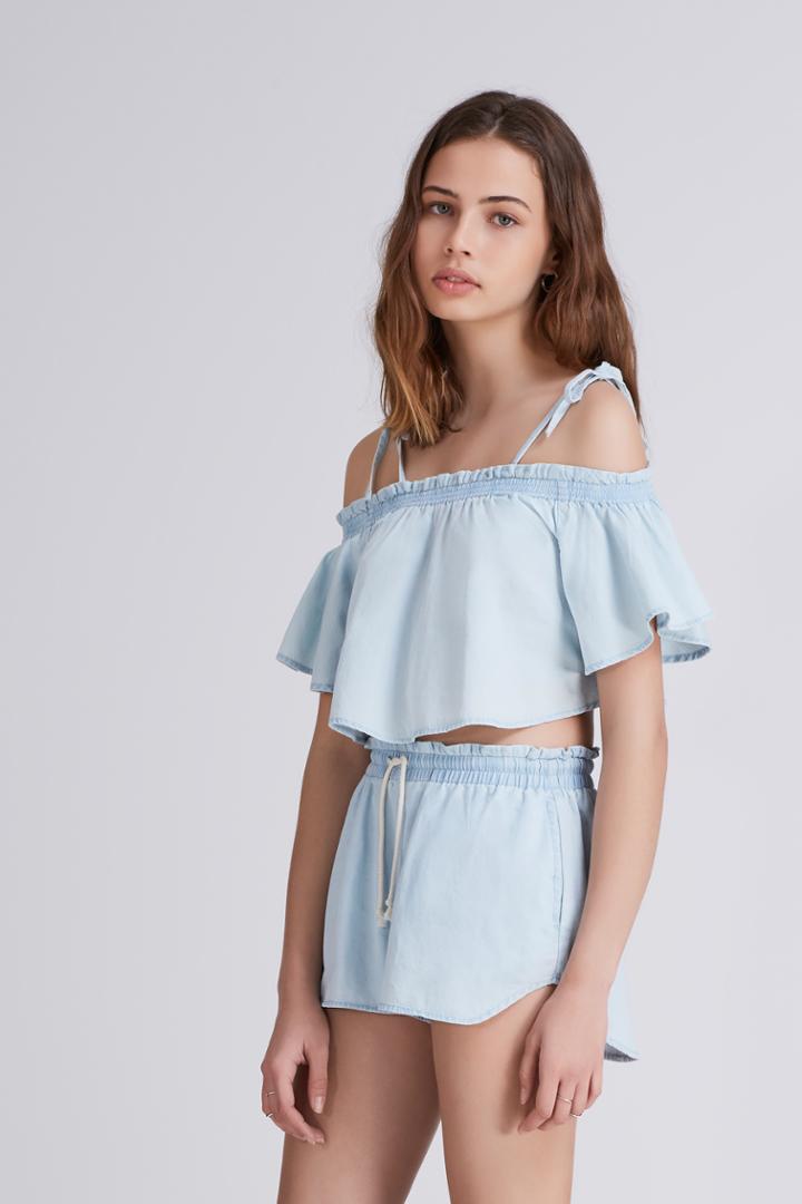 The Fifth The Sahara Top Light Chambray