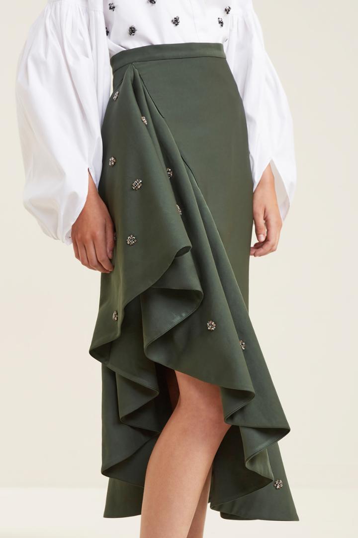C/meo Collective C/meo Collective Assemble Midi Skirt Forestxxs, Xs,s,l