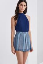Finders Keepers Marconi Shorts Blue Geo Print
