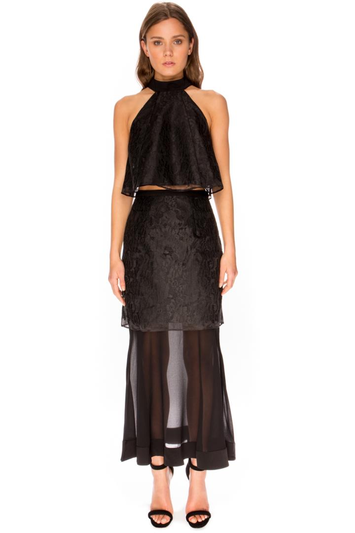 Keepsake Sundream Lace Skirt Black