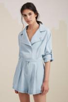 The Fifth The Motel Playsuit Washed Denim
