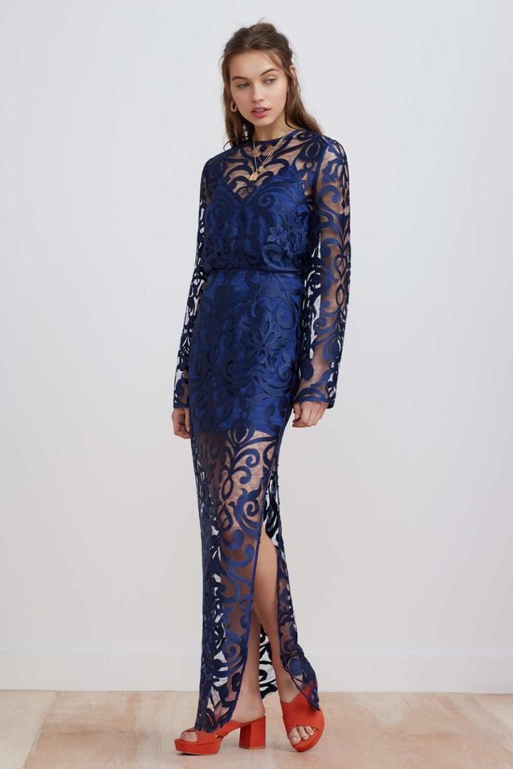 Finders Keepers Alchemy Maxi Skirt Navyxxs, Xs,s,m,l