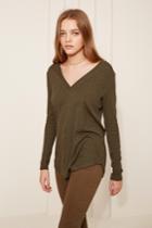 The Fifth The Fifth Lila Long Sleeve Top Olivexxs, Xs,s,m,l,xl