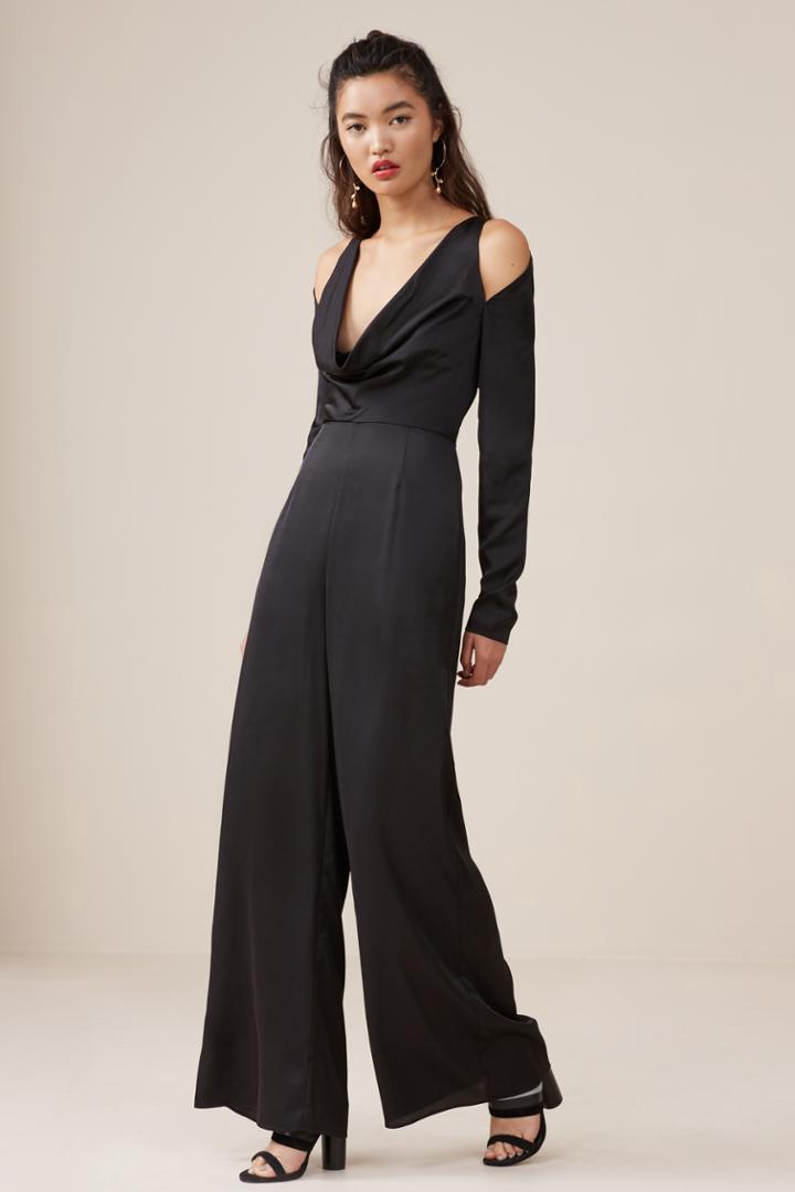 Finders Keepers Finders Keepers Aspects Long Sleeve Jumpsuit Blackxxs, Xs,s,m,l