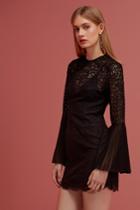 Keepsake Be The One Long Sleeve Mini Dress Black