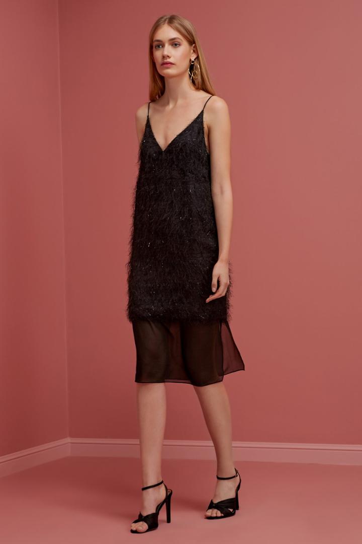 Keepsake Silver Linings Dress Black