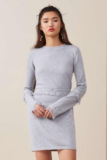 Finders Keepers Frankie Knit Dress Grey Marlexxs, Xs,s,m,l