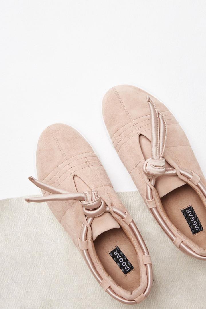 Jaggar Footwear Apparition Satin Sneaker Nude
