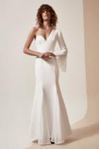 C/meo Collective Aspire Long Sleeve Full Length Dress Ivory
