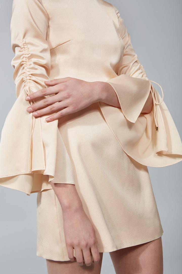 Keepsake Chandelier Long Sleeve Mini Dress Nude