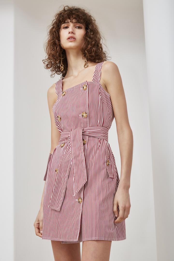 C/meo Collective C/meo Collective Follow Me Dress Red Stripexxs, Xs,s,m,l,xl