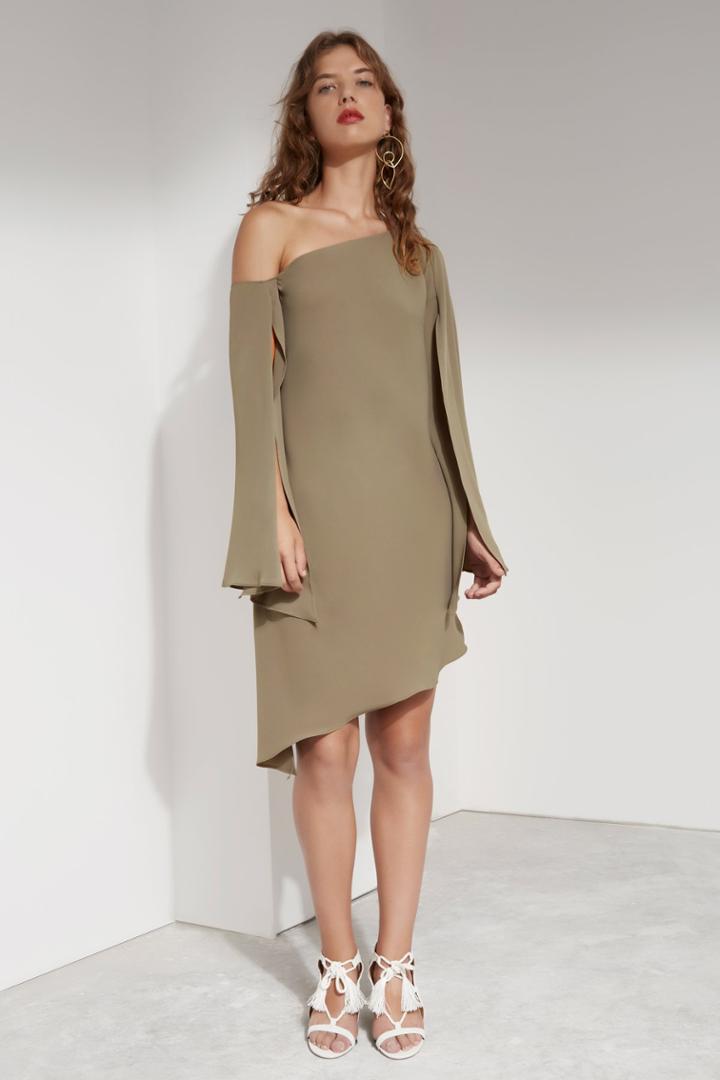 C/meo Collective Beyond Me Dress Khaki