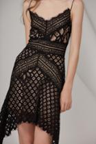Keepsake Bridges Lace Mini Dress Black